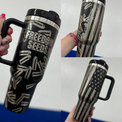 Freedom Seeds 40oz - Custom Laser Engraved