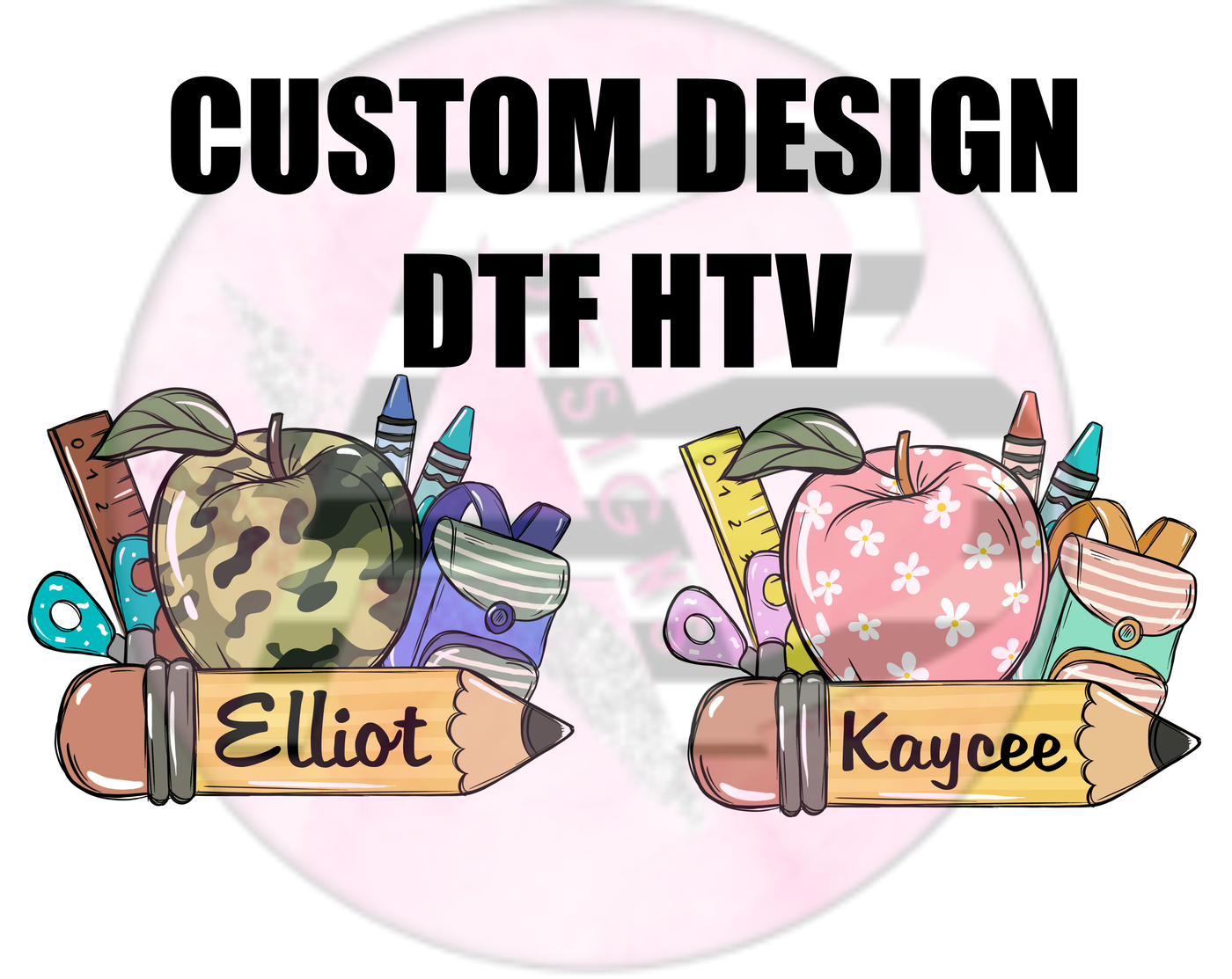 Custom Name School DTF HTV- Custom Design