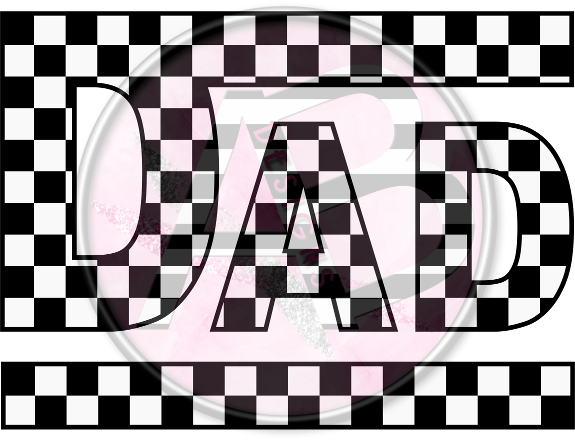 DTF Heat Transfer - Checkered Dad 01