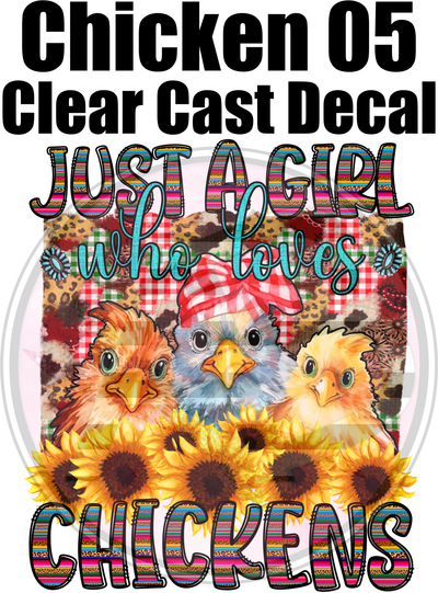 Chicken 05 - Clear Cast Decal - 284