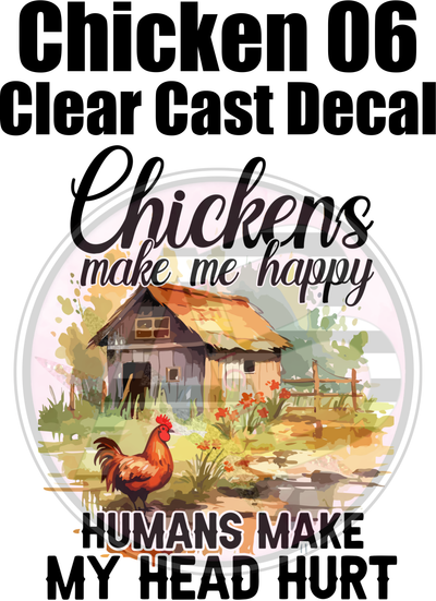 Chicken 06 - Clear Cast Decal - 285