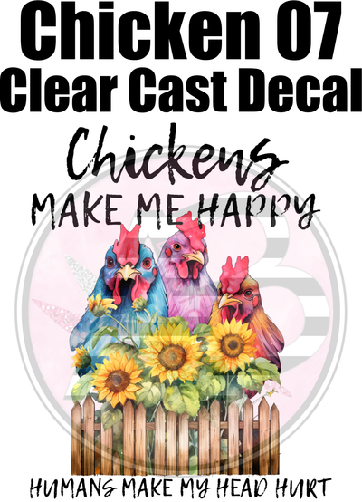 Chicken 07 - Clear Cast Decal - 286