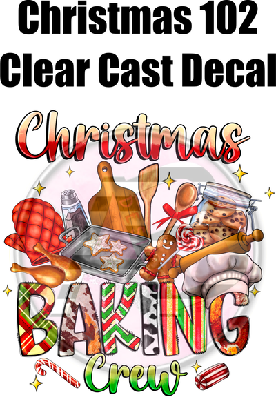 Christmas 102 - Clear Cast Decal