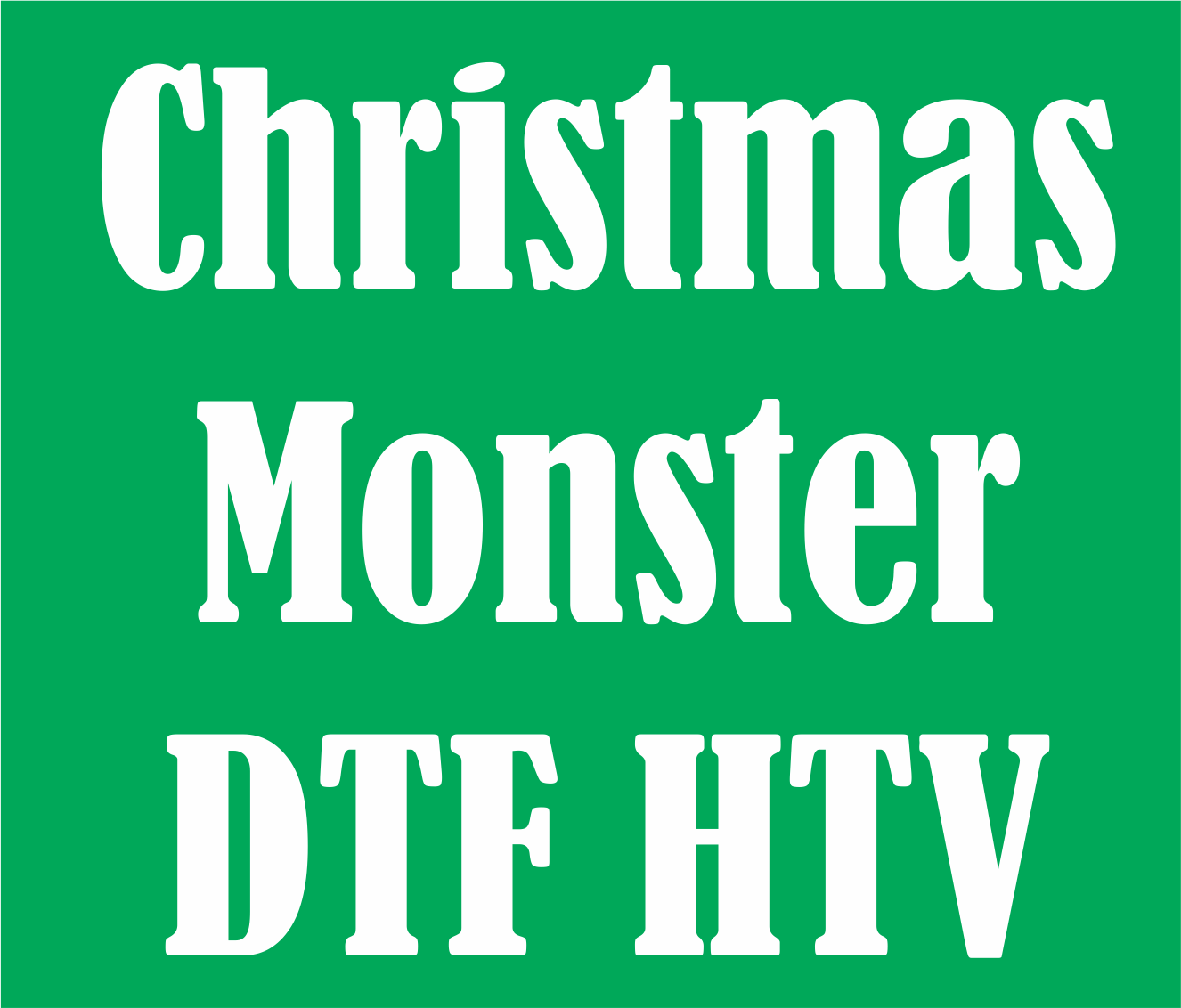 DTF Heat Transfer - Christmas Monster