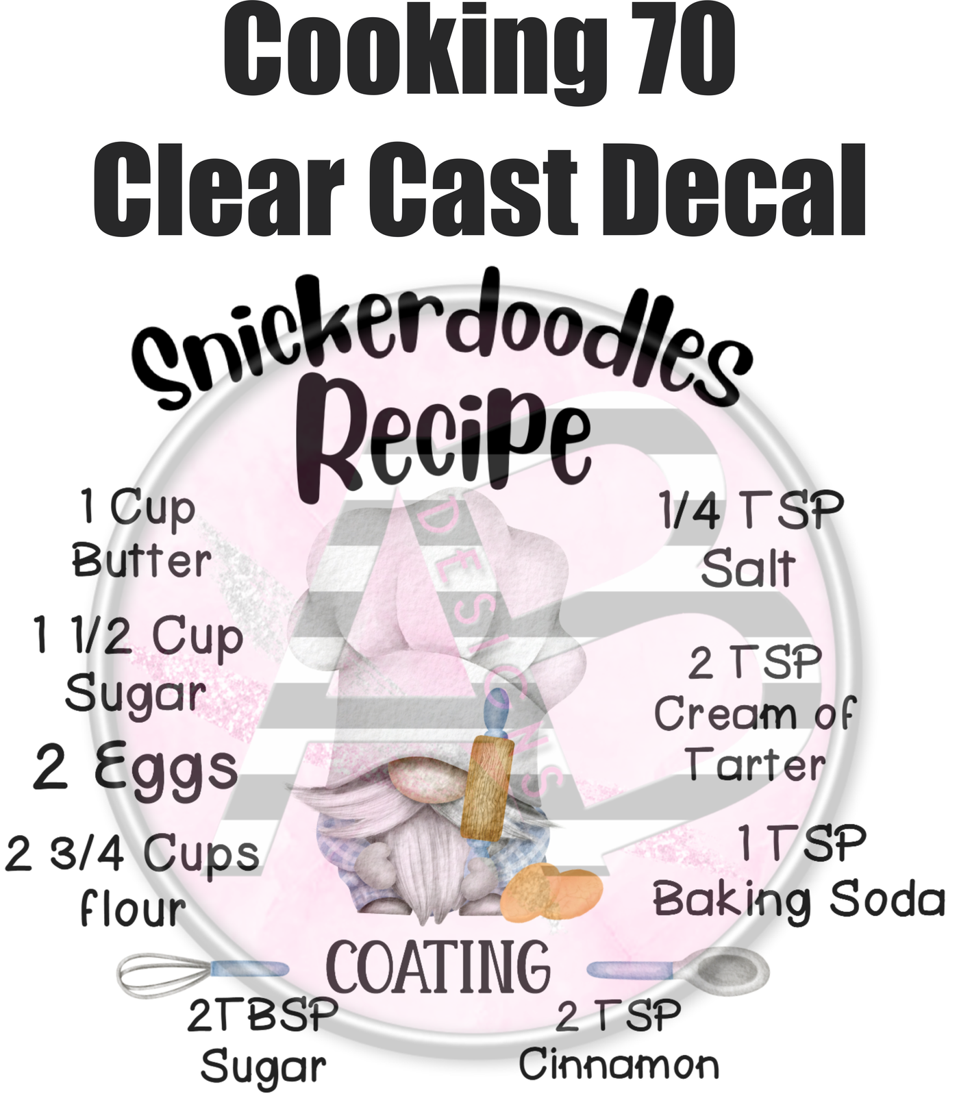 Cooking 70 - Clear Cast Decal - 363