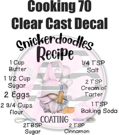 Cooking 70 - Clear Cast Decal - 363