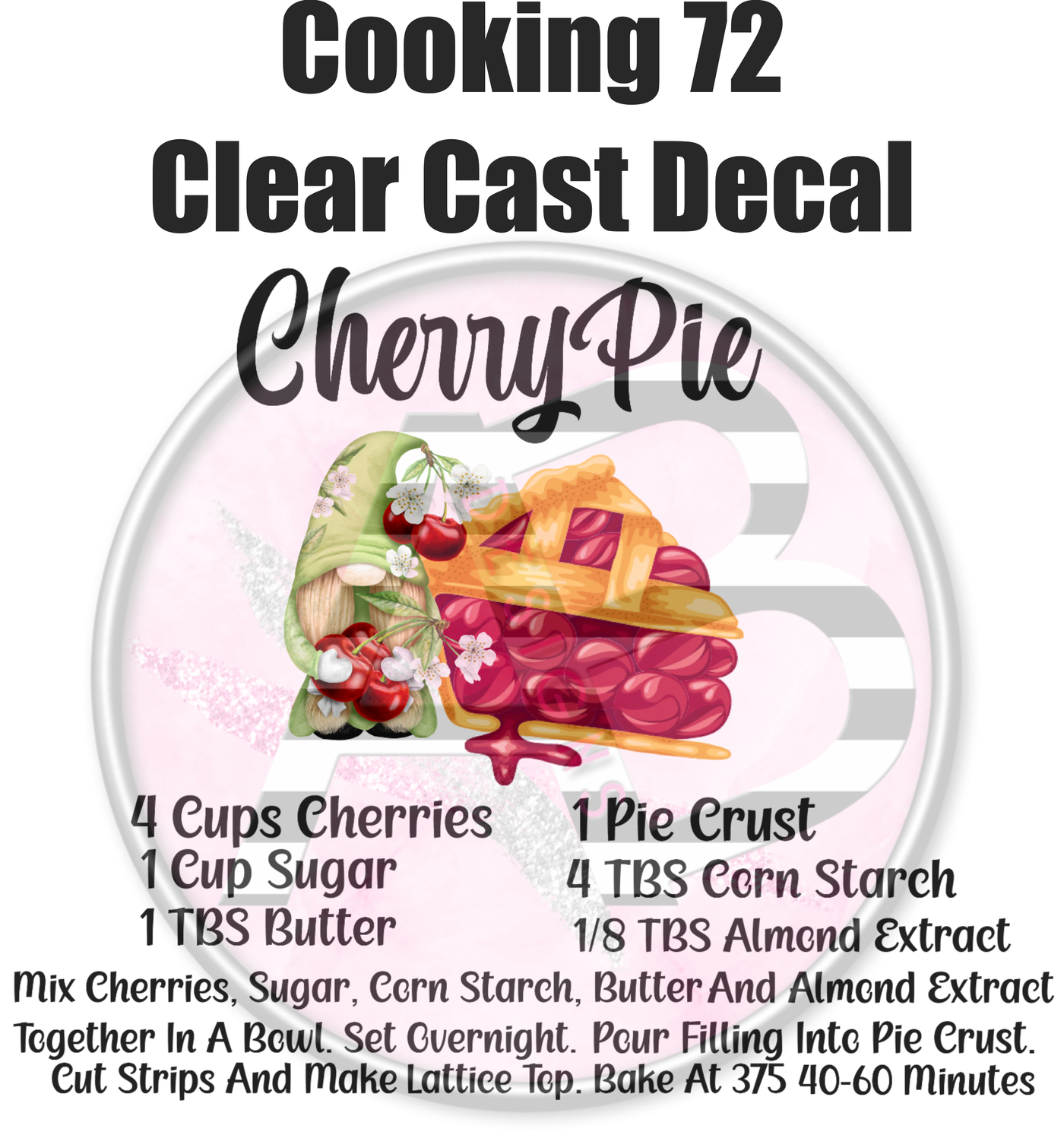 Cooking 72 - Clear Cast Decal - 365