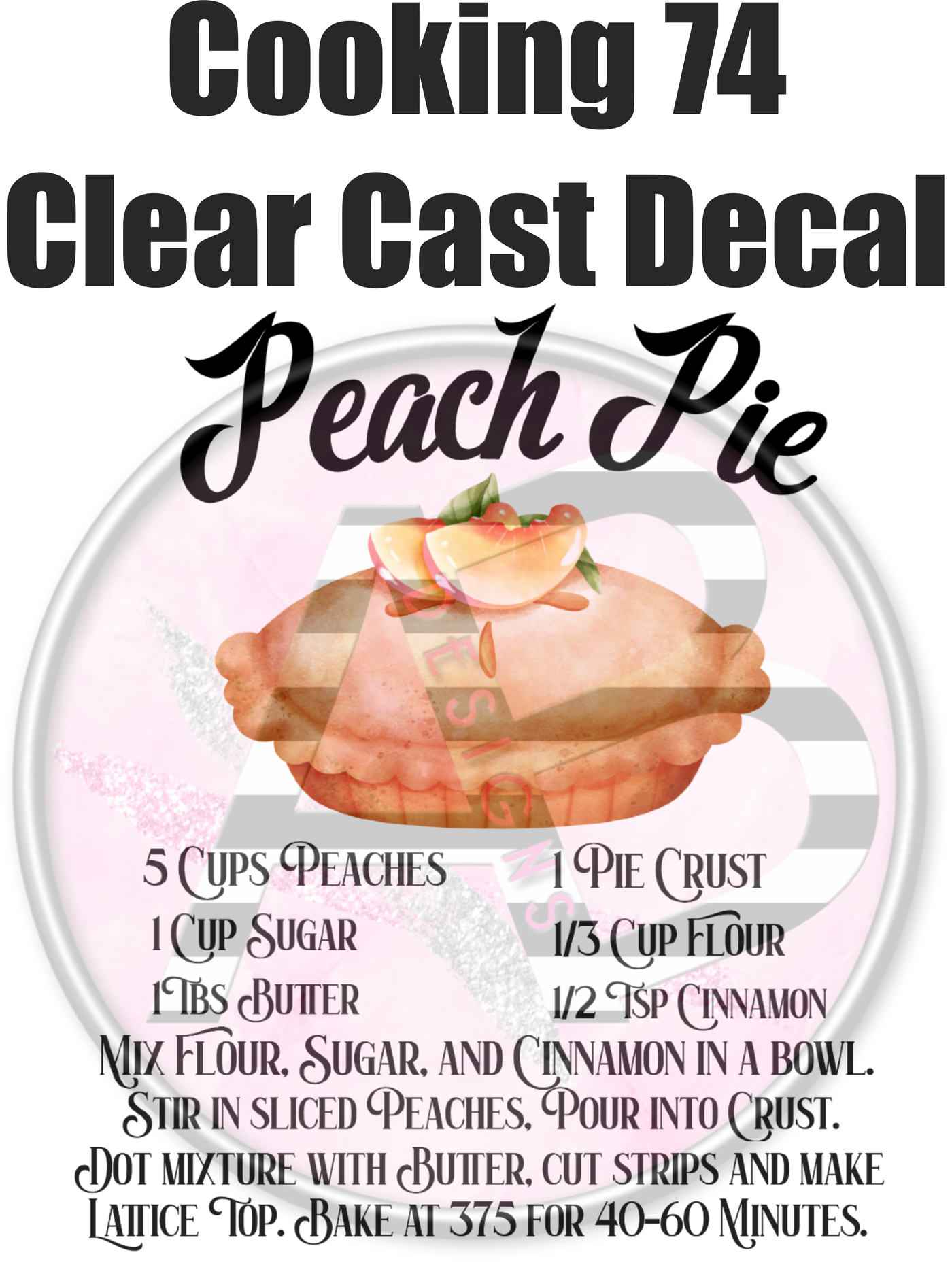 Cooking 74 - Clear Cast Decal - 367