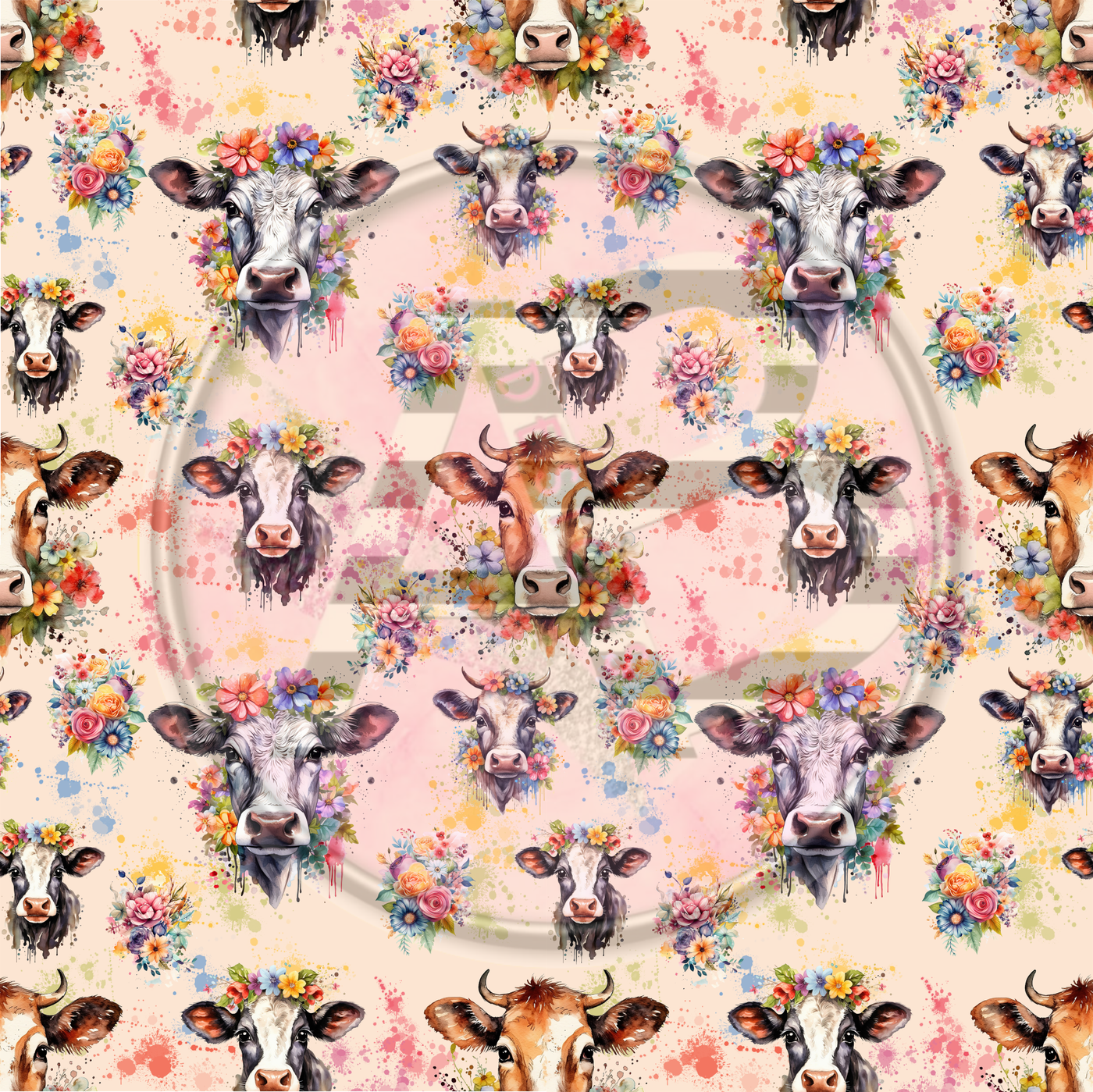 Adhesive Patterned Vinyl - Cows 01 Smaller