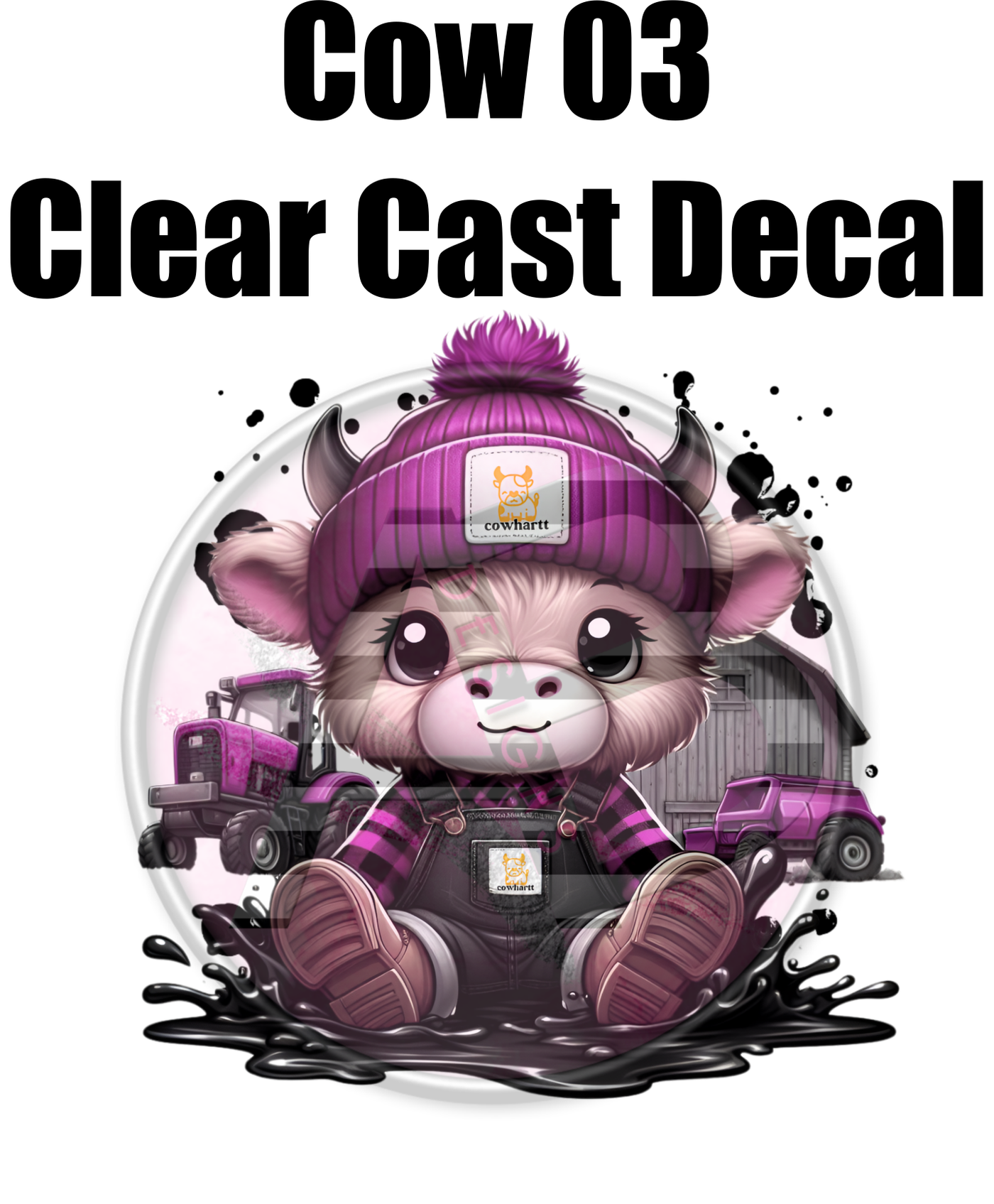 Cow 03 - Clear Cast Decal-650