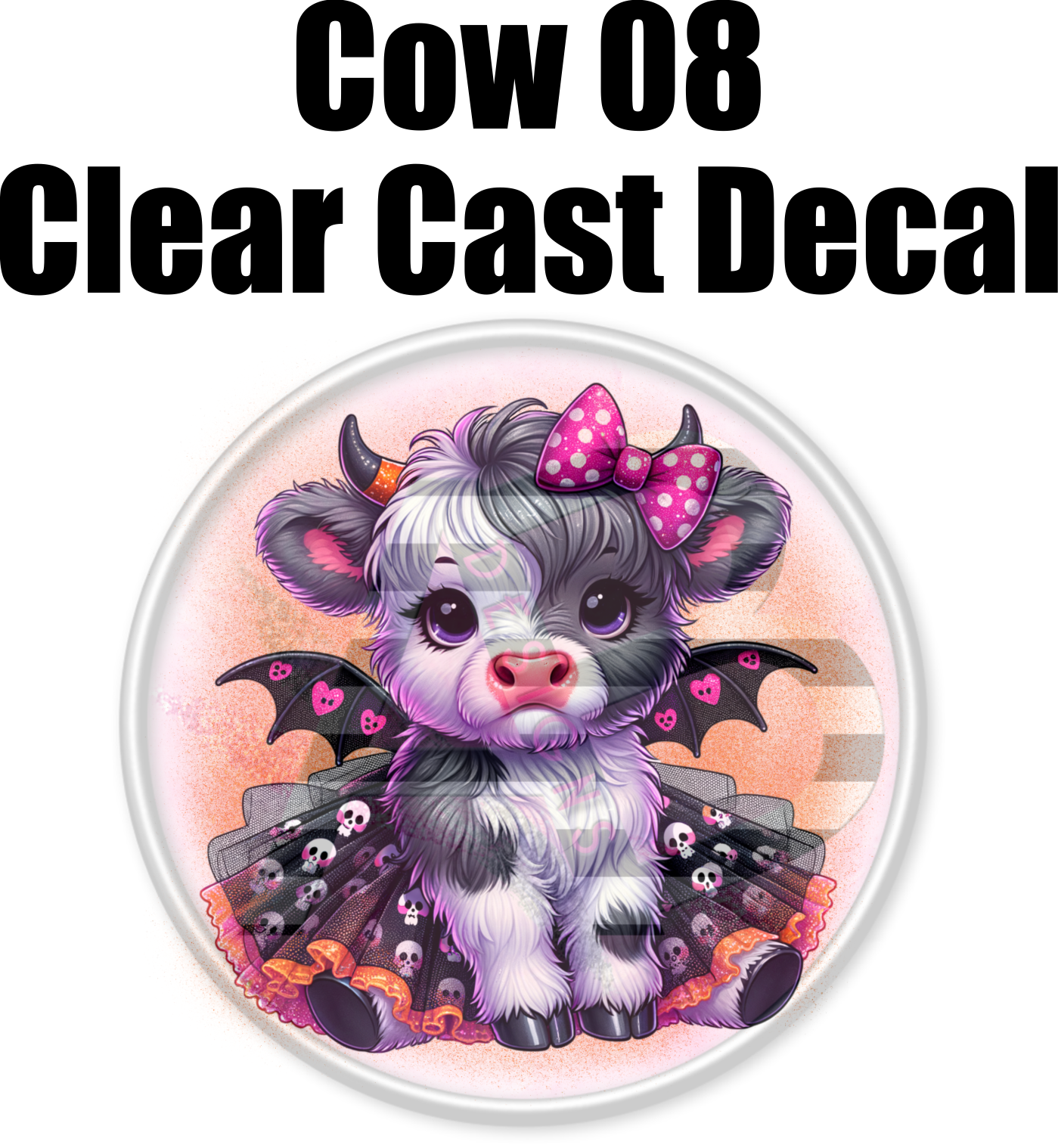 Cow 08 - Clear Cast Decal-655