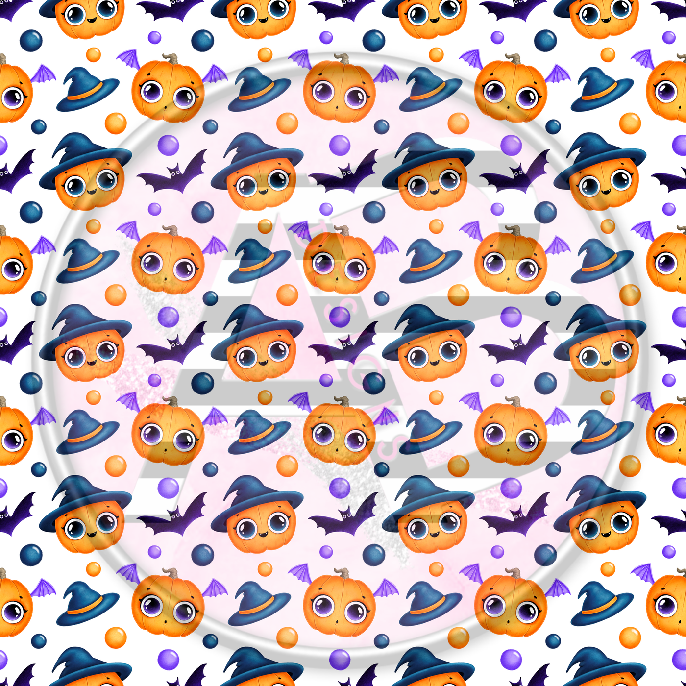 Adhesive Patterned Vinyl - Cute Halloween 01