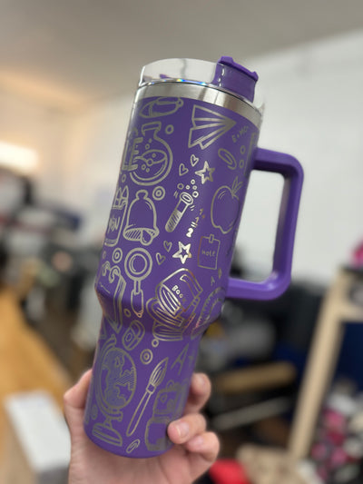 Teacher Tumbler 40oz - Custom Laser Engraved