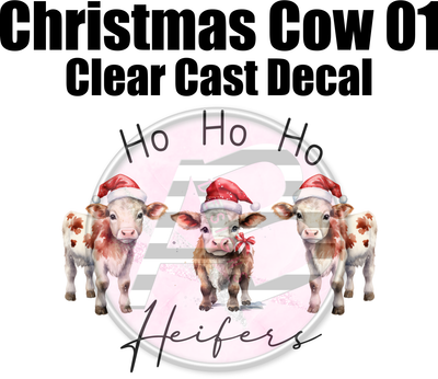 Christmas Cow Collab 01 - Clear Cast Decal