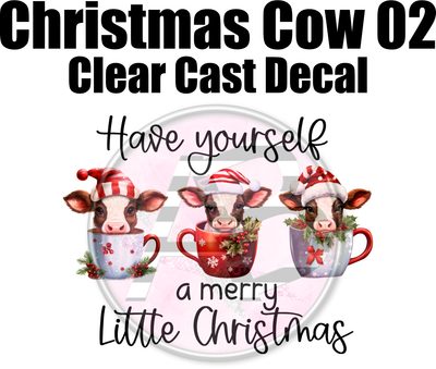 Christmas Cow Collab 02 - Clear Cast Decal
