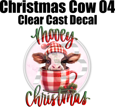 Christmas Cow Collab 04 - Clear Cast Decal