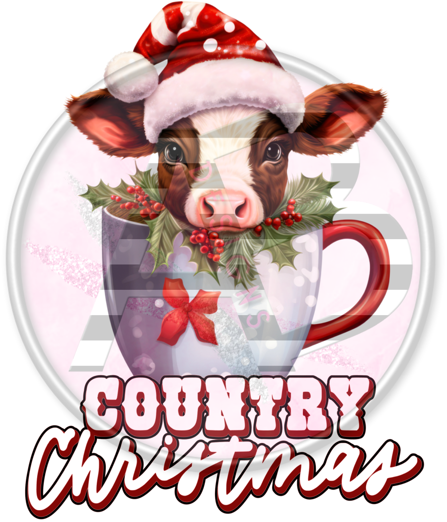DTF Heat Transfer - Christmas Cow Collab 05