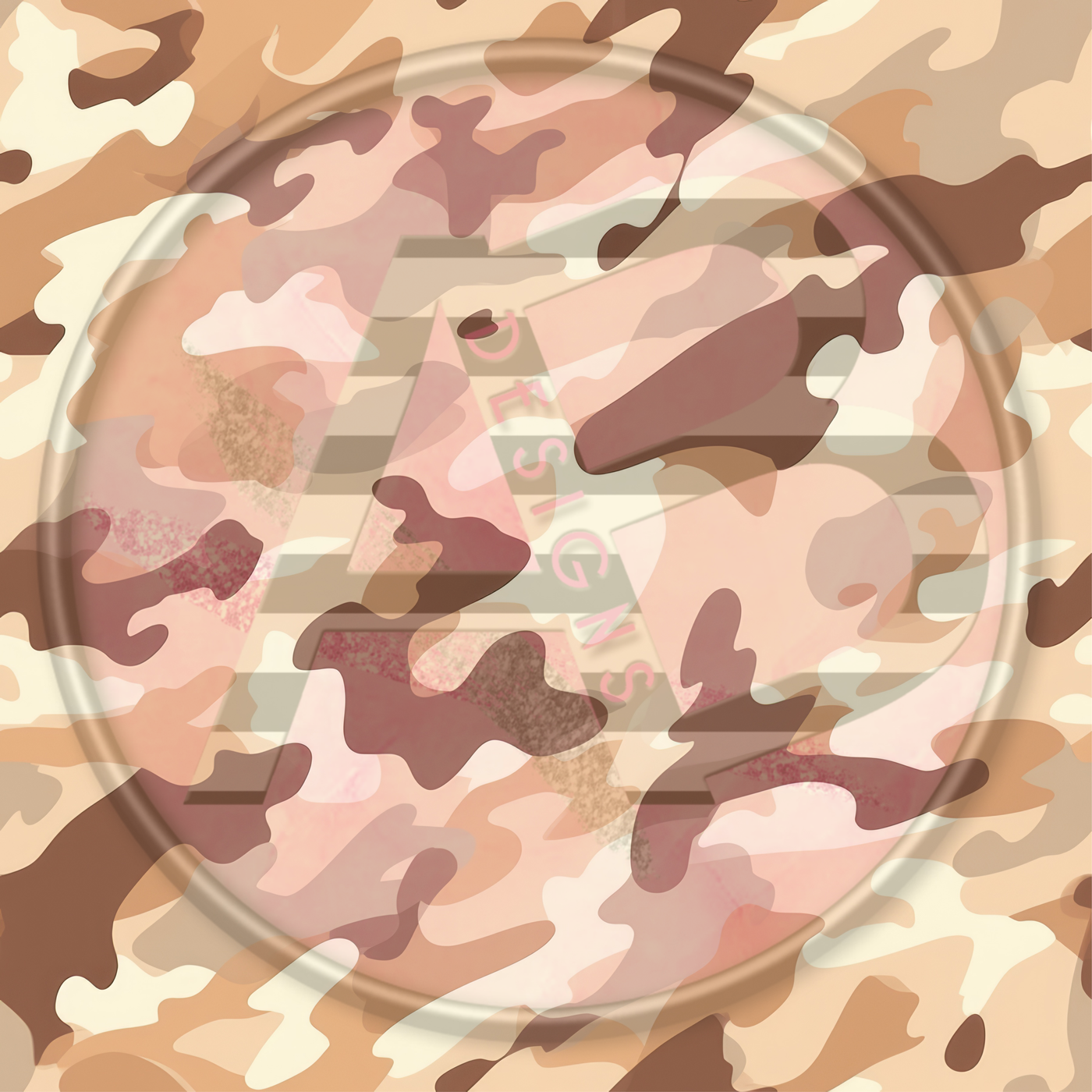 Adhesive Patterned Vinyl - Desert Camo 01