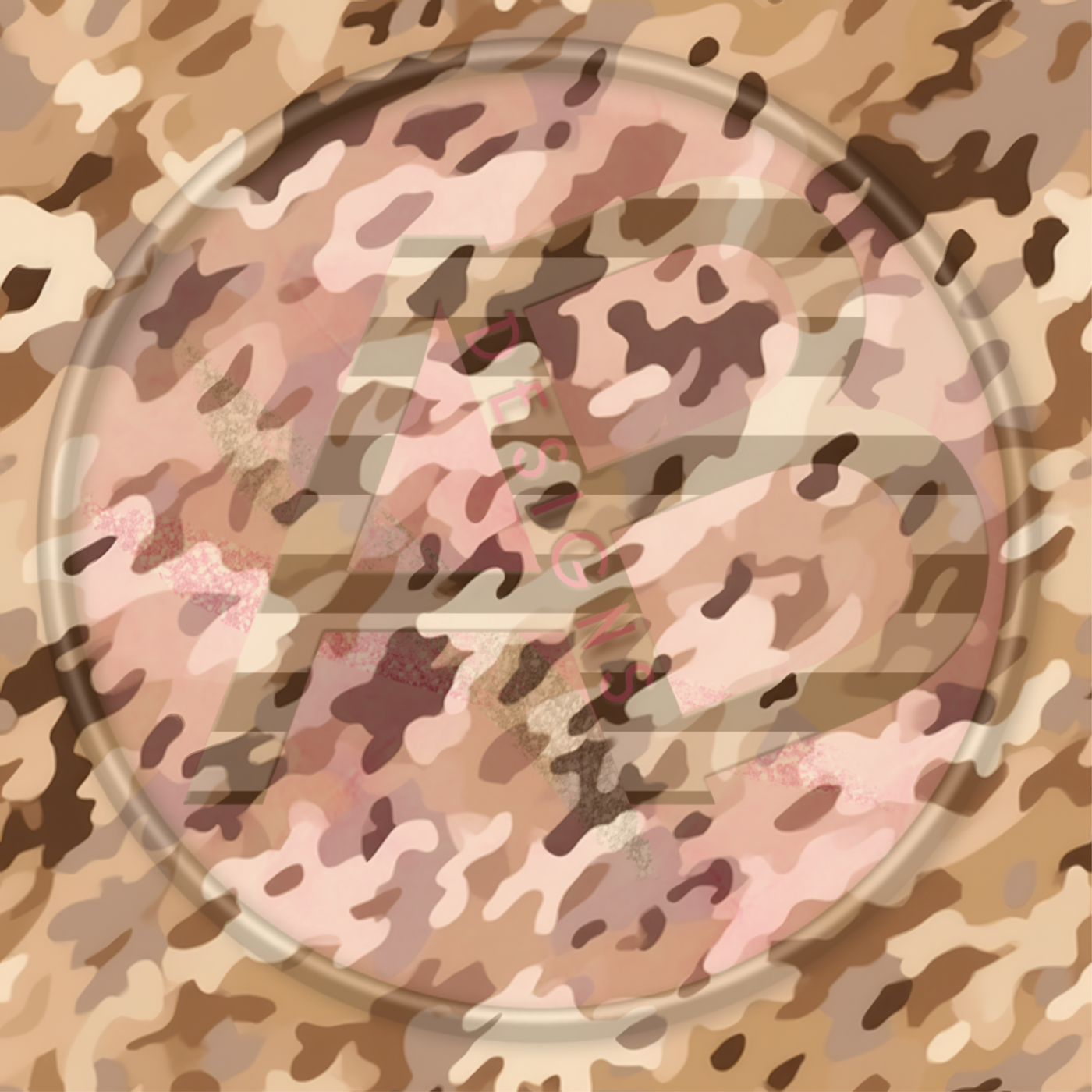 Adhesive Patterned Vinyl - Desert Camo 02