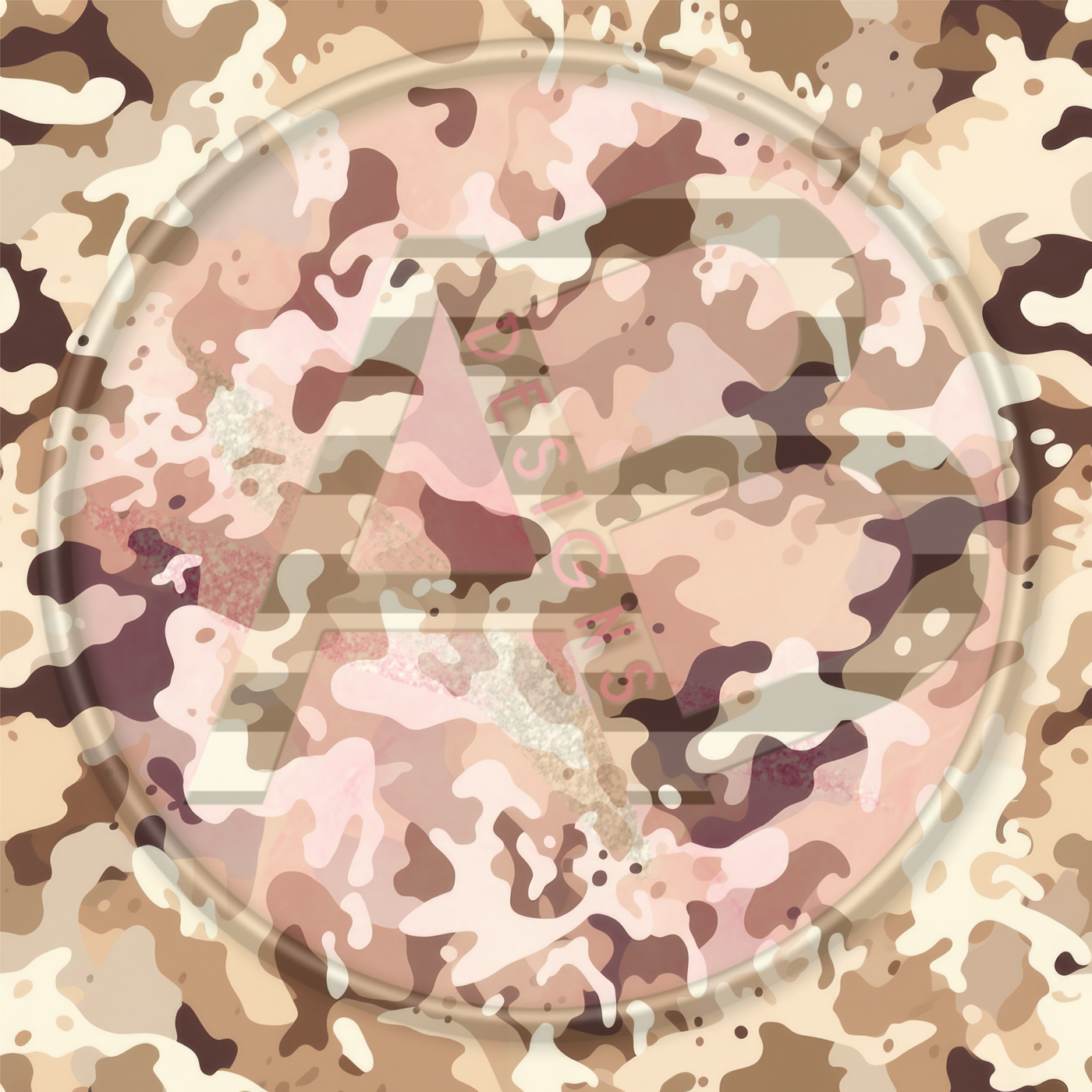 Adhesive Patterned Vinyl - Desert Camo 03