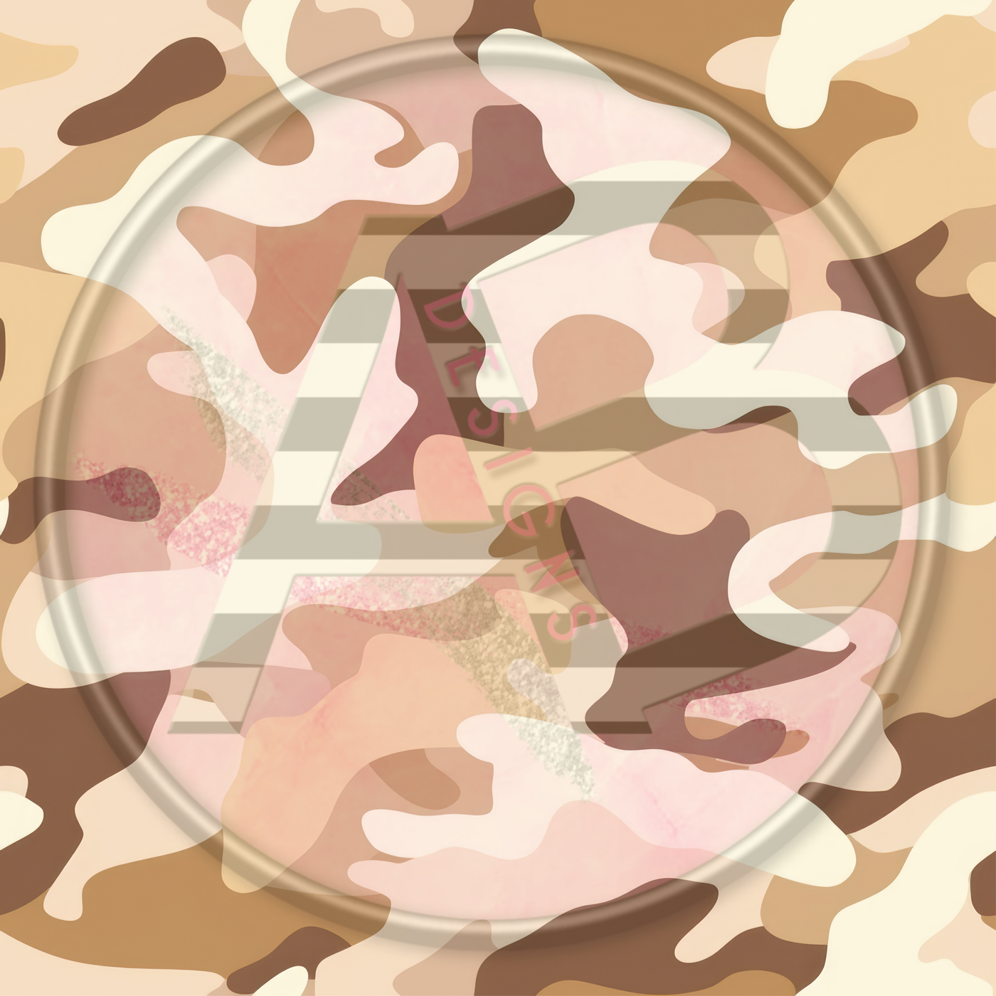 Adhesive Patterned Vinyl - Desert Camo 07