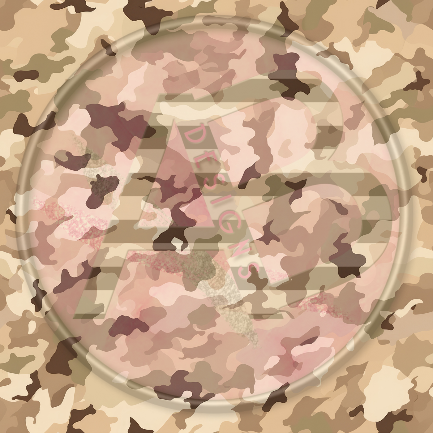 Adhesive Patterned Vinyl - Desert Camo 08