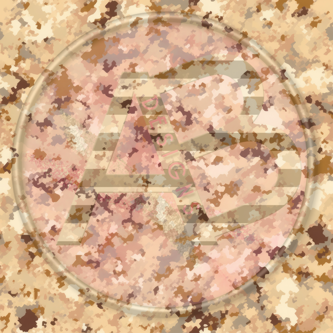 Adhesive Patterned Vinyl - Desert Camo 09