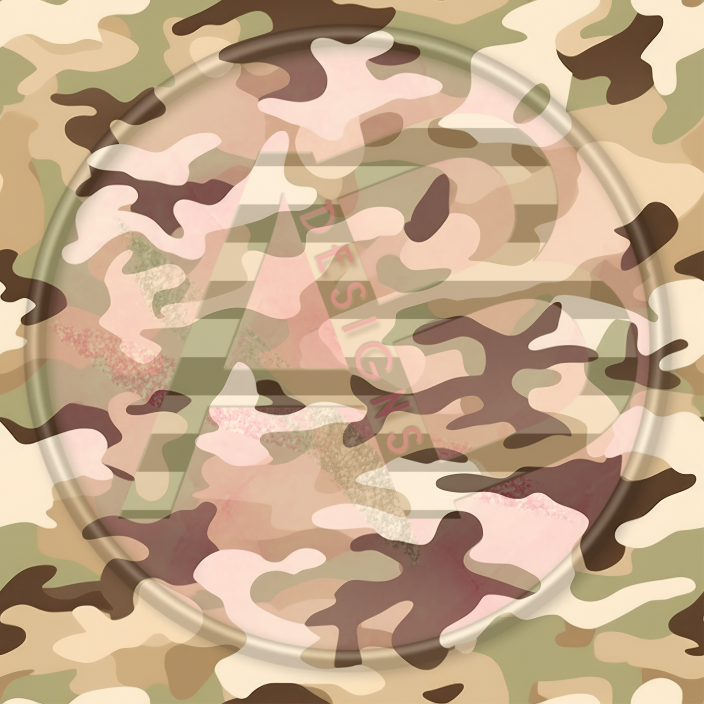 Adhesive Patterned Vinyl - Desert Camo 12