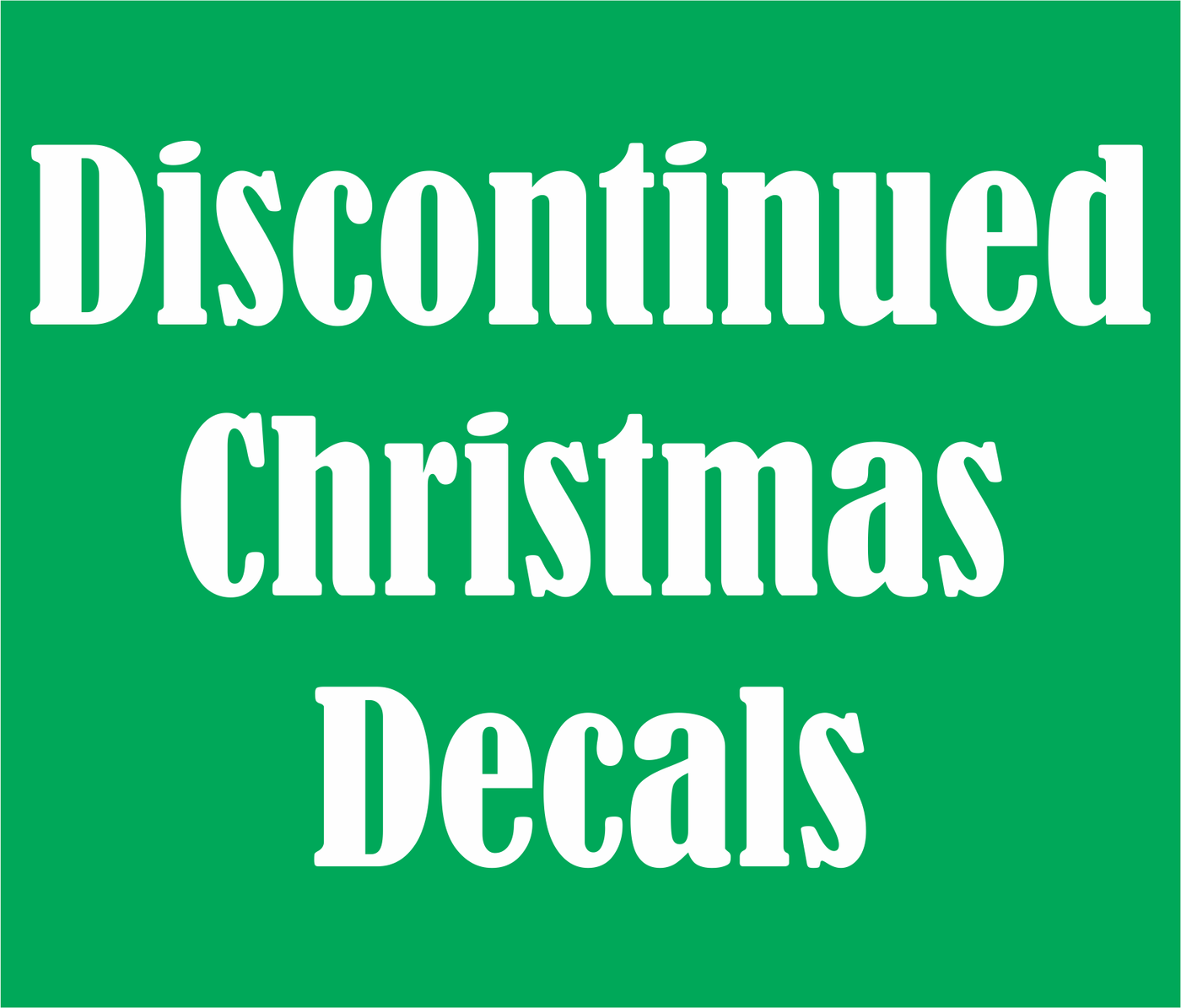 DISCONTINUED Christmas DECALS - Clear Cast Decal