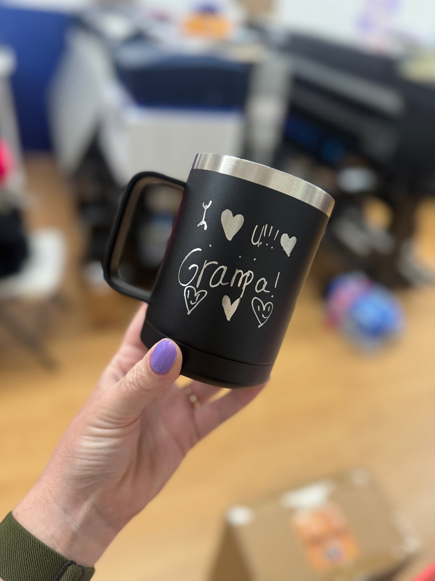 15oz Laser Engraved Custom Travel Mug