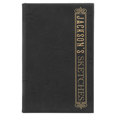 Sketch Book with Unlined Notepad - 5.25” x 8.25” - Custom Laser Engraving