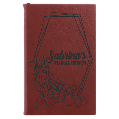 Sketch Book with Unlined Notepad - 5.25” x 8.25” - Custom Laser Engraving