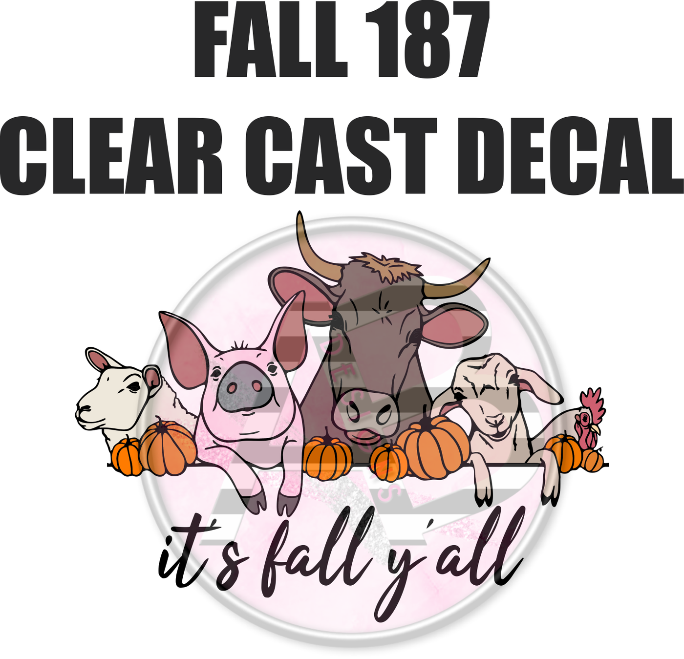 Fall 187 - Clear Cast Decal
