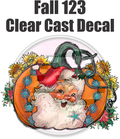 Fall 123 - Clear Cast Decal