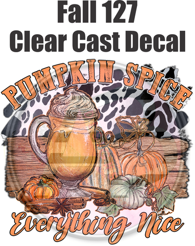 Fall 127 - Clear Cast Decal