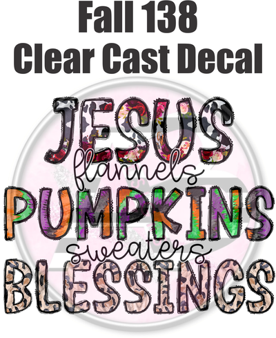 Fall 138 - Clear Cast Decal