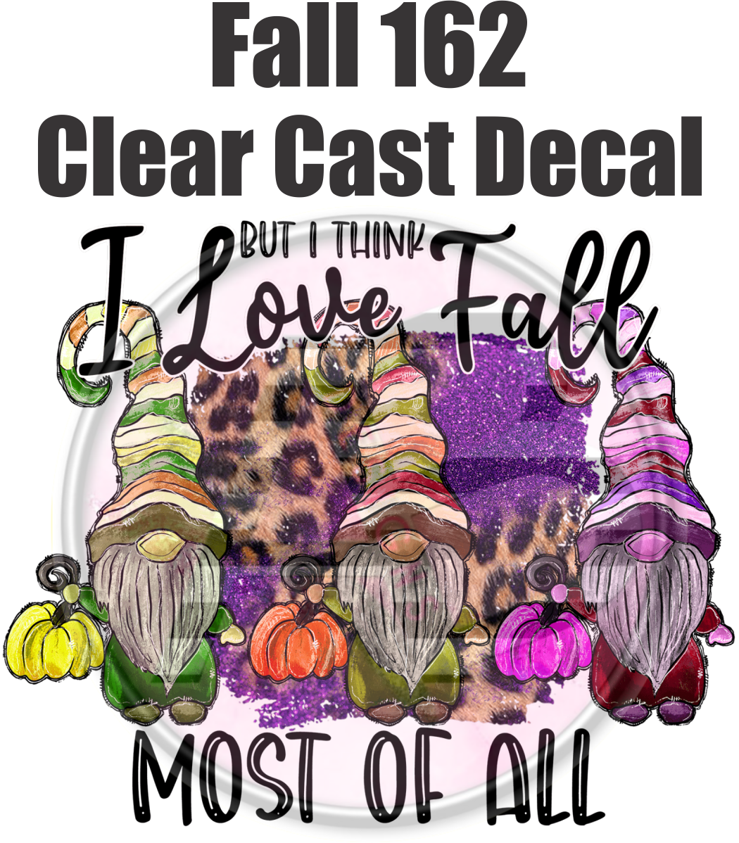 Fall 162 - Clear Cast Decal