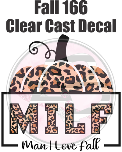 Fall 166 - Clear Cast Decal