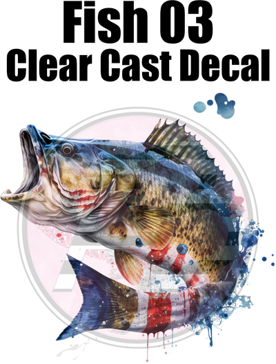Fish 03 - Clear Cast Decal - 294