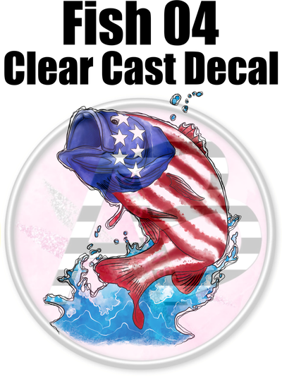 Fish 04 - Clear Cast Decal - 295
