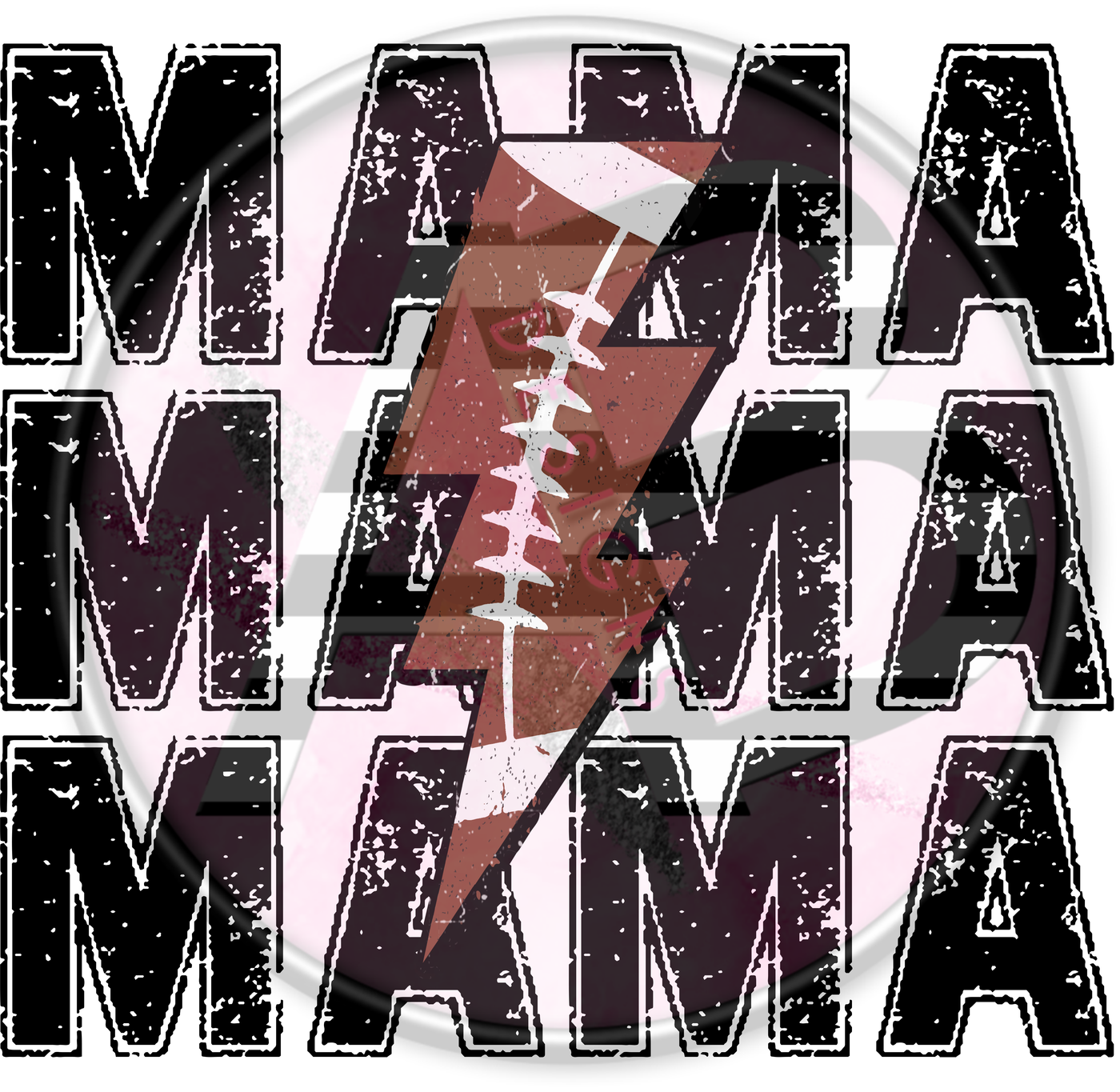 DTF Heat Transfer - Football Mama Stacked 1