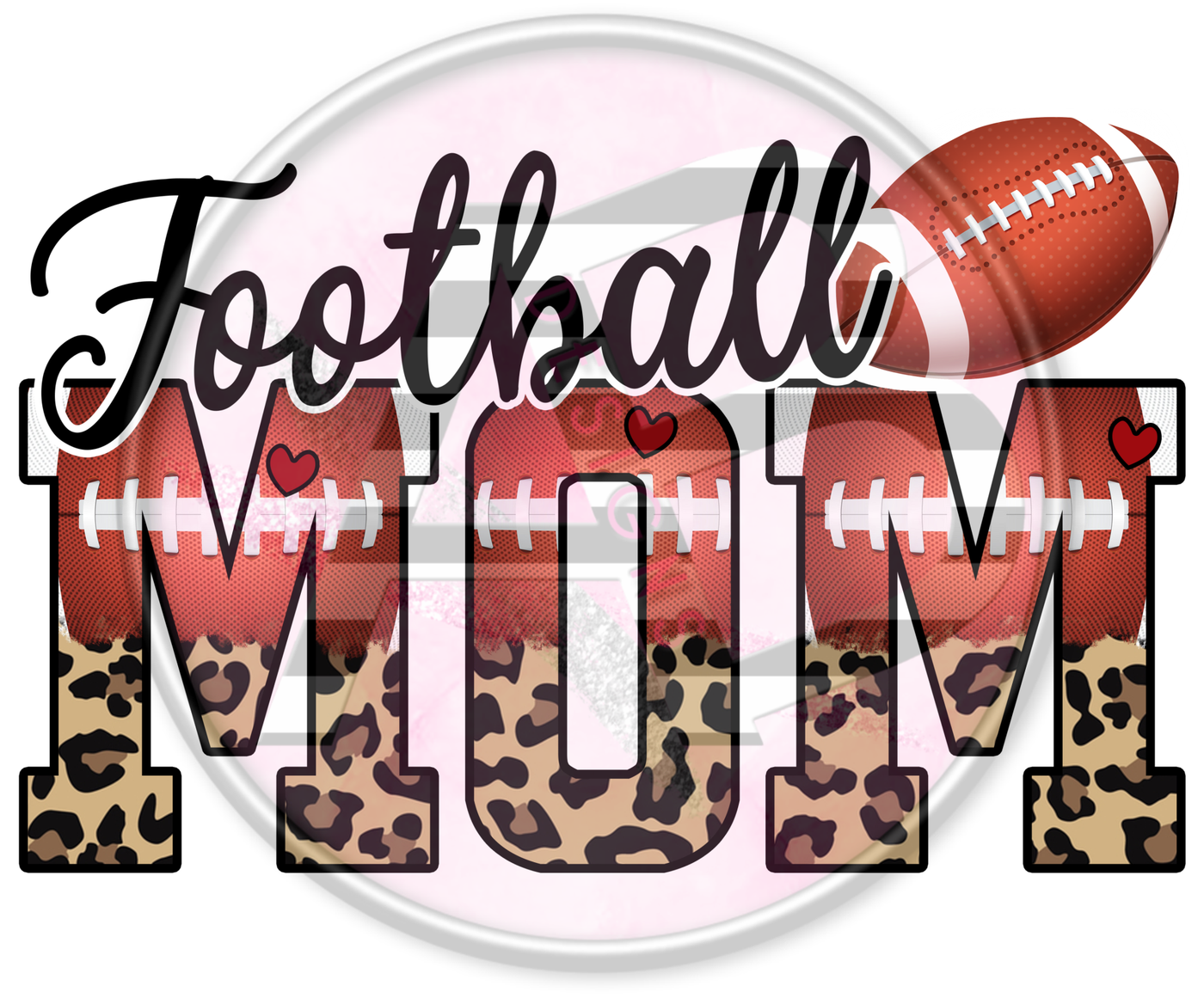 DTF Heat Transfer - Football Mom 04