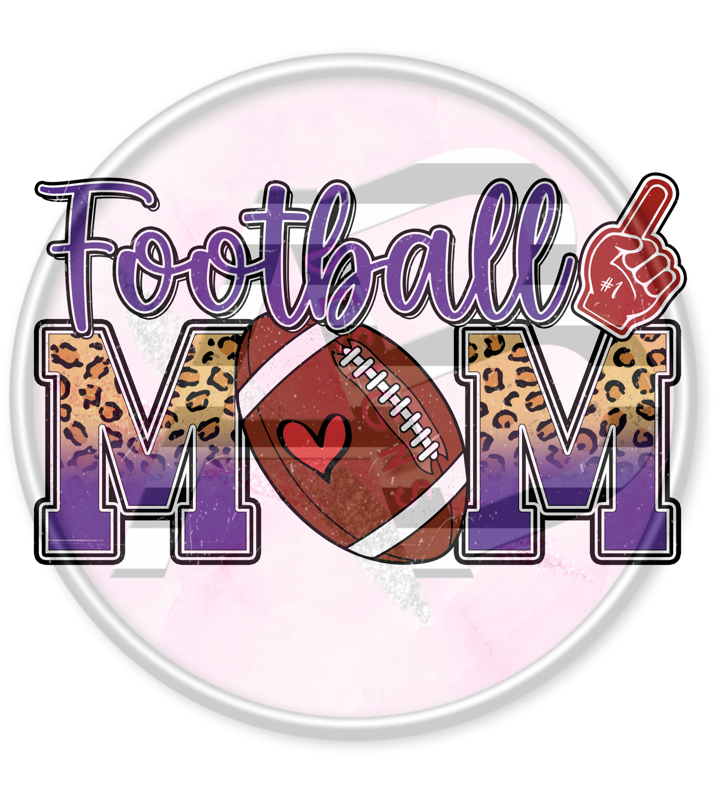 DTF Heat Transfer - Football Mom 12