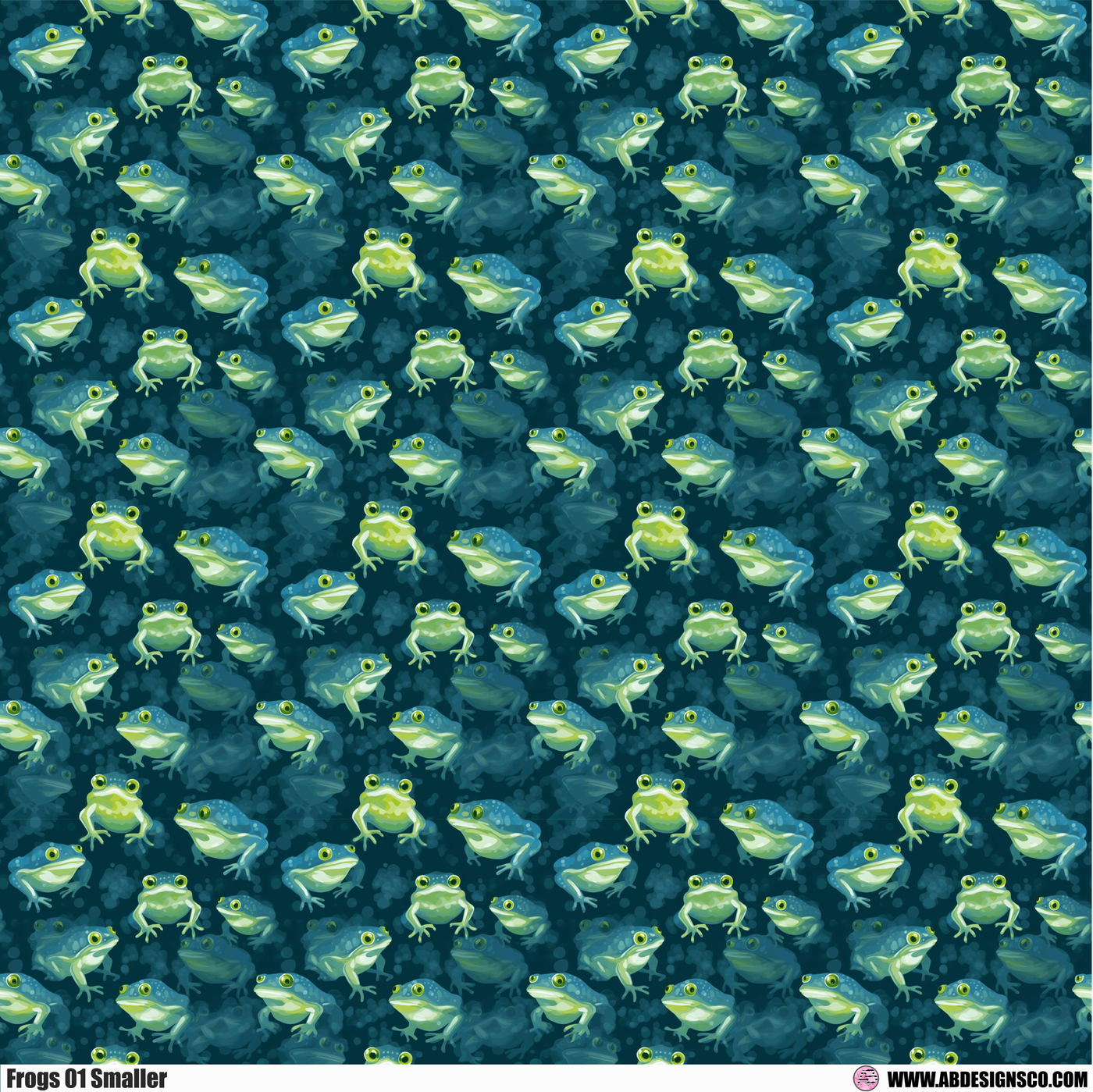 Adhesive Patterned Vinyl - Frog 01 Smaller