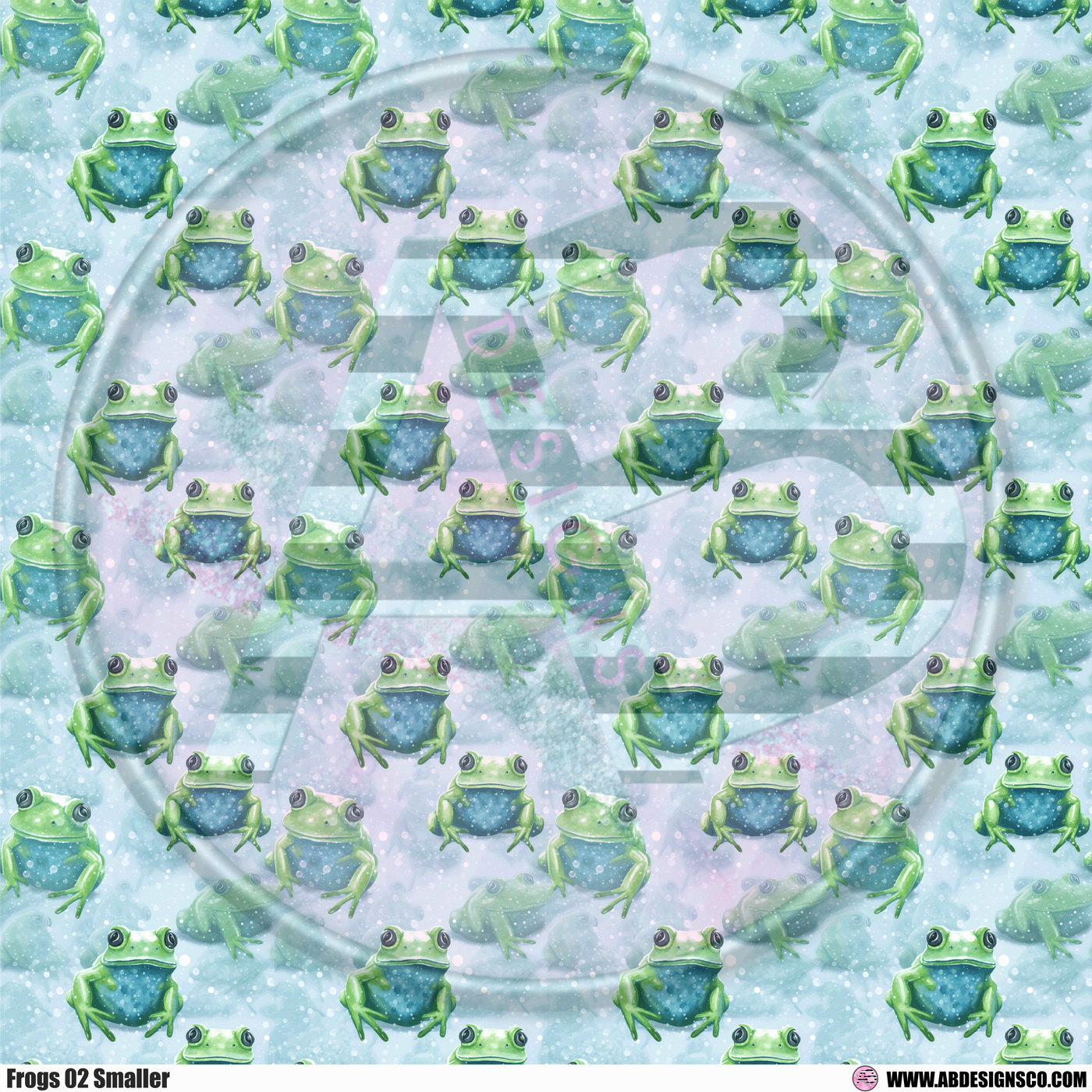 Adhesive Patterned Vinyl - Frog 02 Smaller
