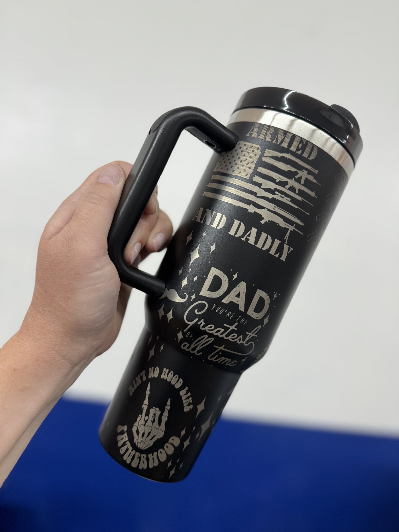 Dad Theme 1 40oz - Custom Laser Engraved