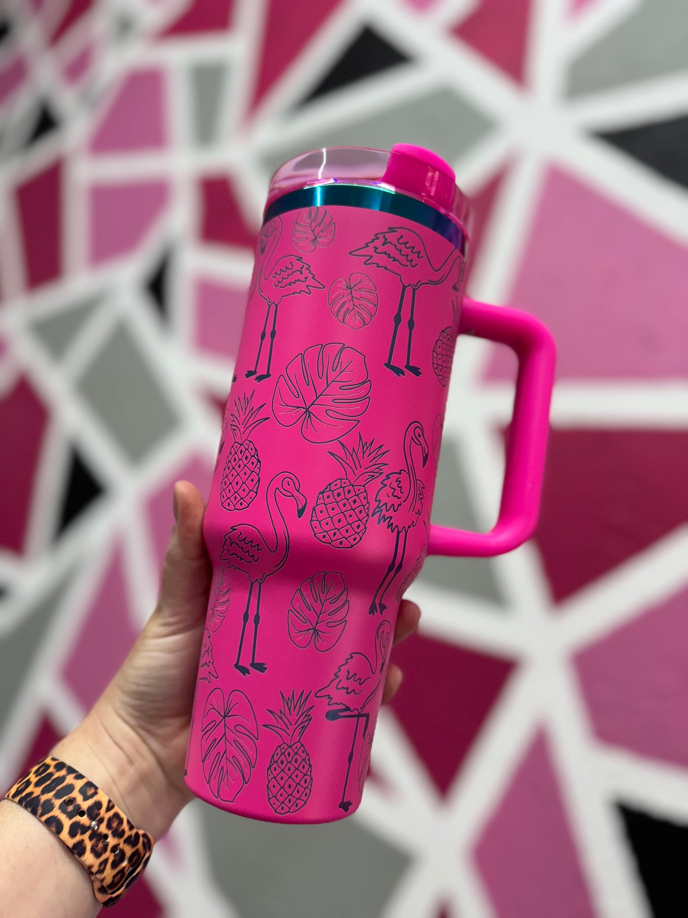 Flamingo 40oz - Custom Laser Engraved