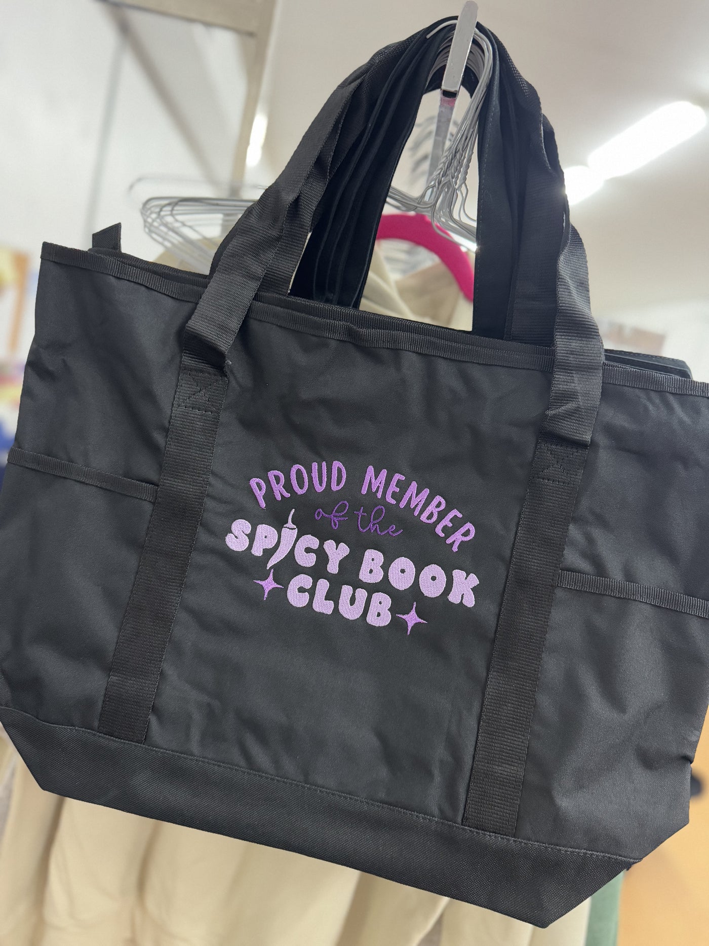 Book Lover | Spicy Book Bag | Custom Embroidered Tote