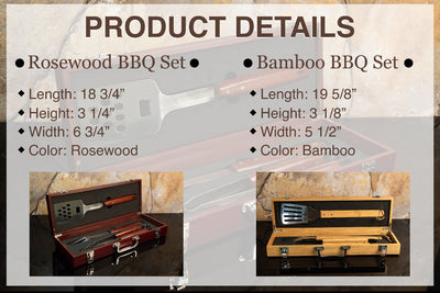 3 Piece BBQ Set - Custom Laser Engraving