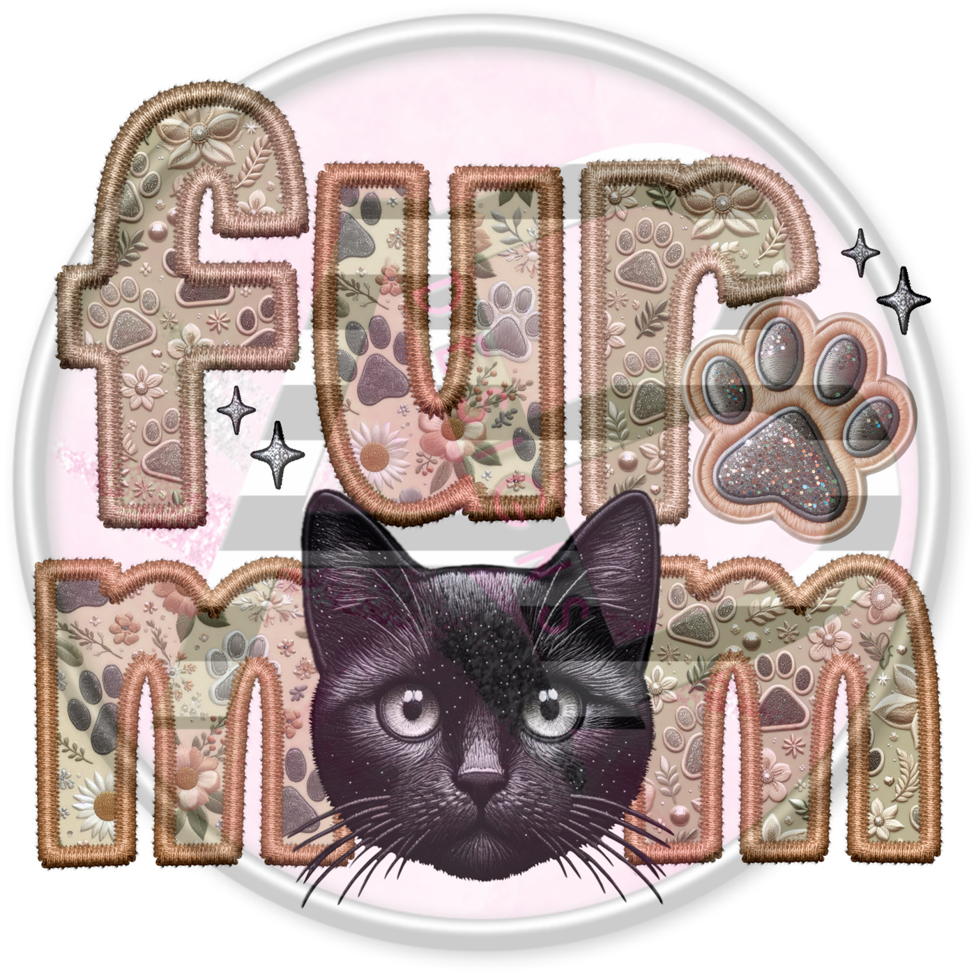 DTF Heat Transfer - Fur Mom Cat 02